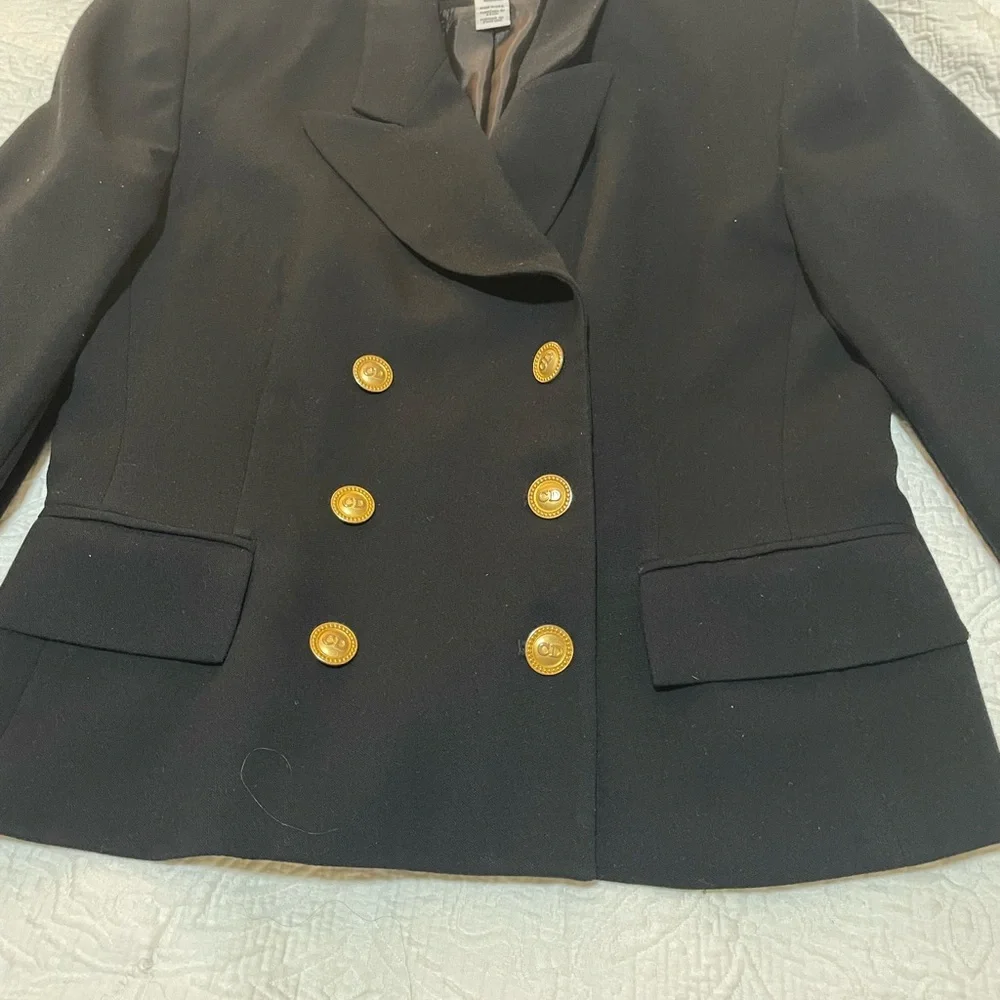 Dior Black Blazer with Gold Buttons